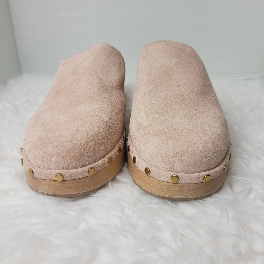 J.Crew Dakota Women's Studded Clogs Size 11 Mauve Blush BJ797 Shoes Like New - Picture 2 of 11